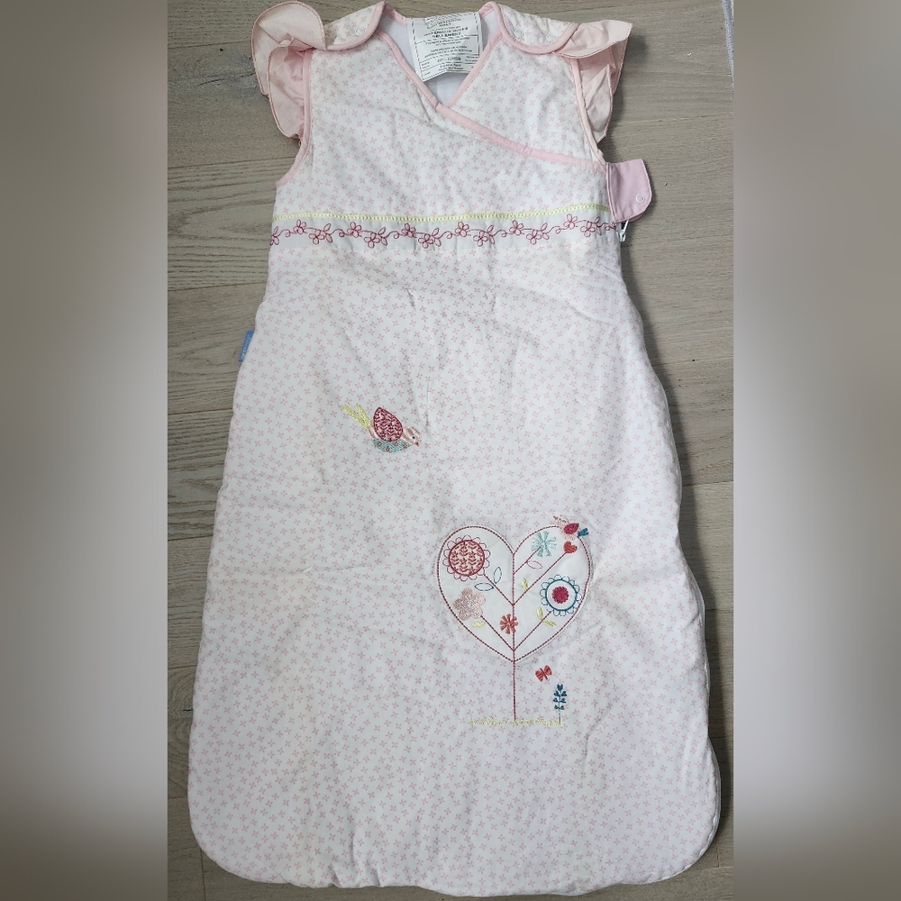 Grobag Baby Bird Pink White Floral Hearts Sleep Sack  2.5 tog 6-18 Months